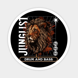 DRUM AND BASS  - Junglist Lion Y2K spice (White) Magnet